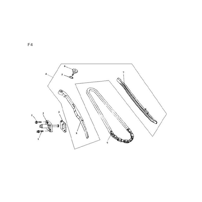Guide chaîne n°1 pour YY50QT-15 - Pièce n°7