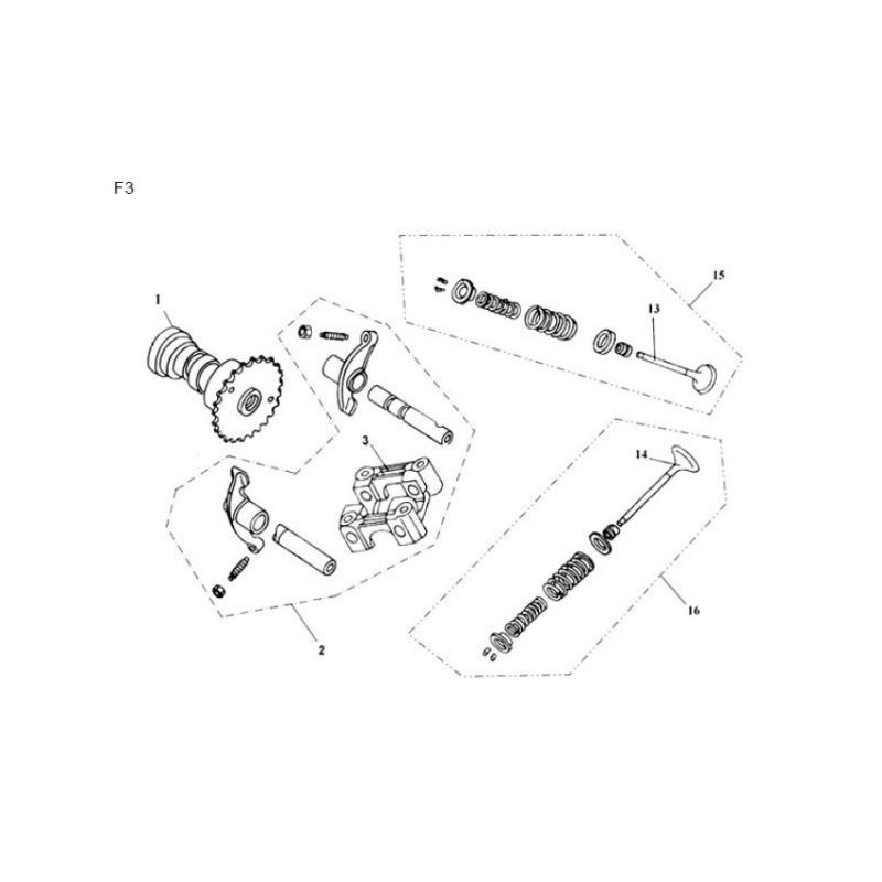 Arbre à came pour BT49QT-11 - Pièce n°1
