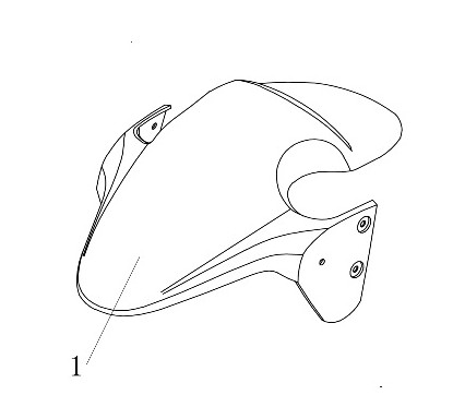 GARDE BOUE AVANT POUR SCOOTER LONGJIA LJ50QT