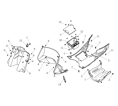 Face avant intérieure haut pièce n°8