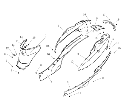 Latérale gauche inférieur pièce n°8