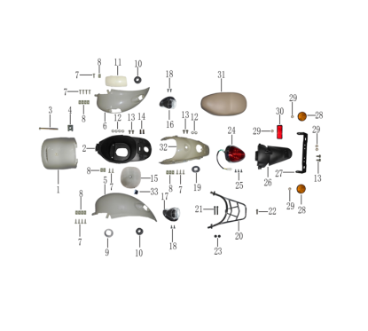 Bavette arrière pour Venice TY50QT-5D pièce n°26