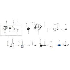 Kit contacteur à clé pour Venice TY50QT-5D pièce n°1