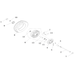 Pneu avant pour LJ50QT-3L pièce n°8 