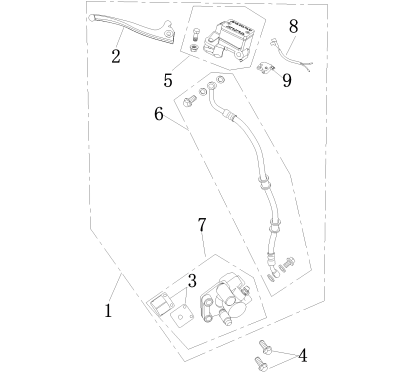 Levier frein arrière pour LJ50QT-3L pièce n°2
