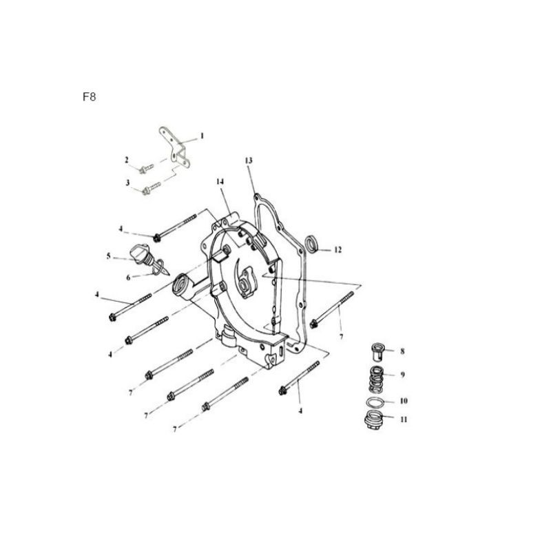 N°1 - Carter pour BT49QT-11 ou LJ50QT-3L pièce no 14