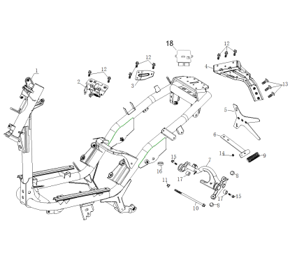 Support moteur pour A9 ou B MAX 50 - pièce n°7