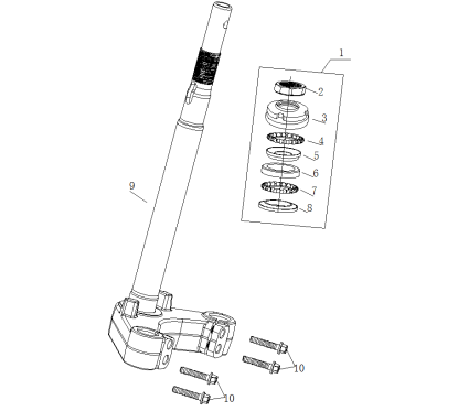 Kit direction pour A9 ou B MAX 50 - pièce n°1