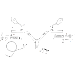 Embouts de guidon pour A9 ou B MAX 50 - pièce n°7