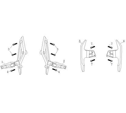 Pédale droite pour A9 ou B MAX 50 - pièce n°2