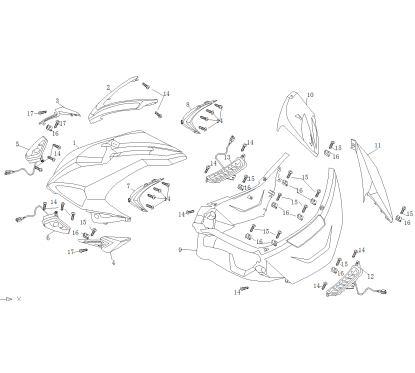 Clignotant avant droit pour A9 ou B MAX 50 - pièce n°13