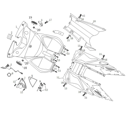 Catadioptre pour A9 ou B MAX 50 - pièce n°19