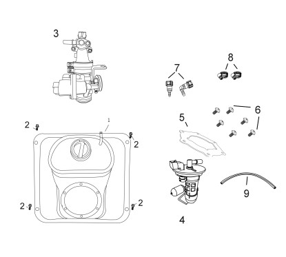 Pompe à essence pour A9 ou B MAX 50 - pièce n°4