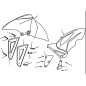 Support garde boue avant droit pour Blade 125CC pièce no 3
