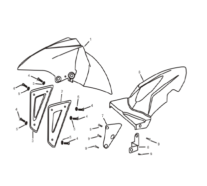 Garde boue avant partie arrière - Pièce n°6