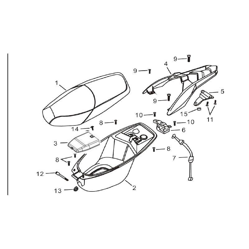 Serrure pour Blade 125CC - Pièce n°6 