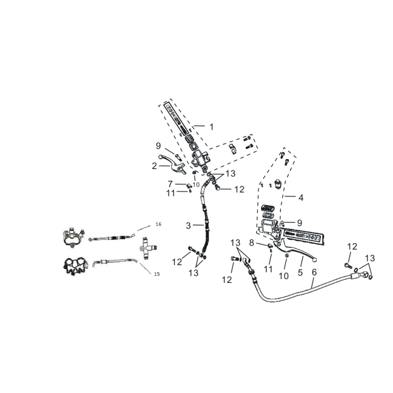 Levier droit pour Blade 125CC - Pièce n°2