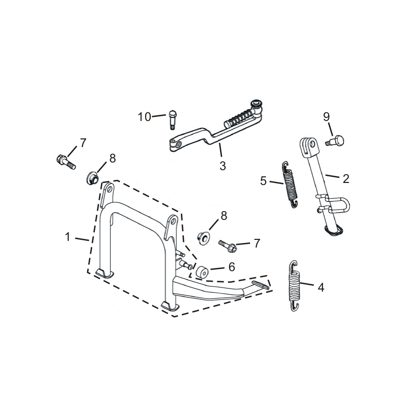 Béquille latérale pour Blade 125CC - Pièce n°2