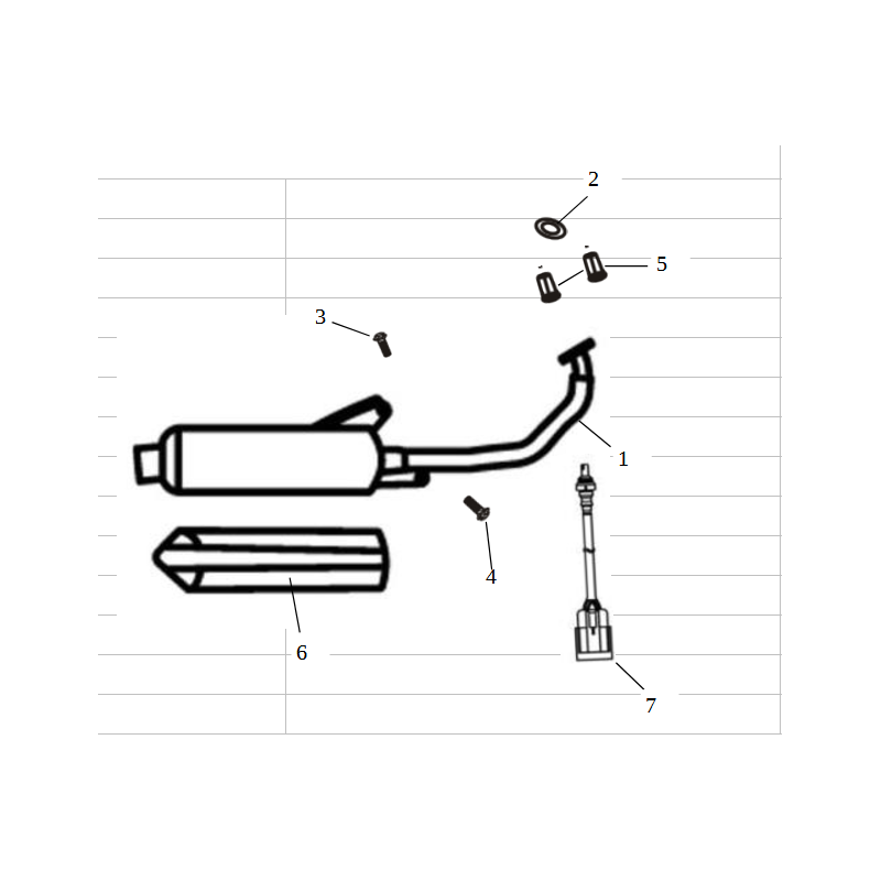 Pot d'échappement pour Blade 125CC - Pièce n°1