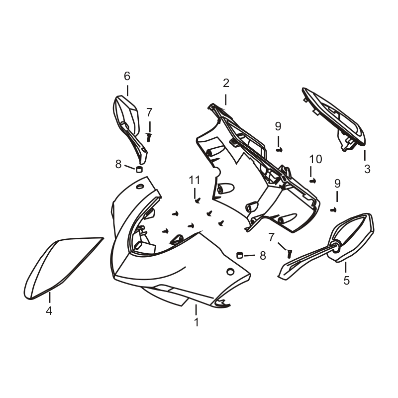 Cache décoratif guidon pour Blade 125CC - Pièce n°4