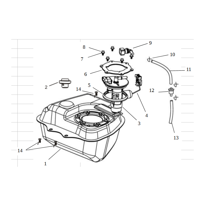 Pompe à essence pour Blade 125CC - Pièce n°3