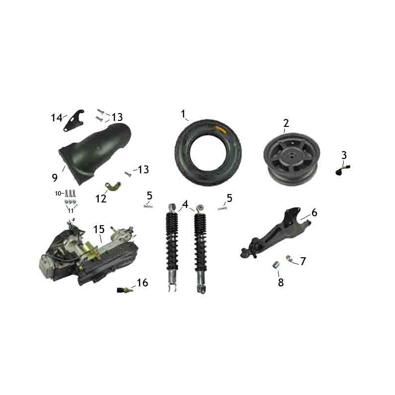 Jante arrière pour BWS-1 125 - pièce n°2