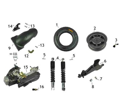 Garde boue arrière pour BWS-1 - pièce n°9