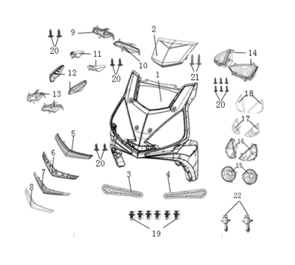 Grille avant droite pour mustang - pièce n°3