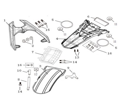 Porte bagage pour mustang - pièce n°1