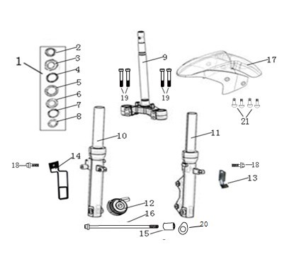 Kit direction pour mustang - pièce n°1