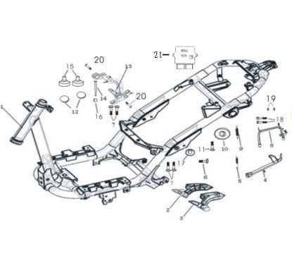 Béquille latérale pour mustang - pièce n°4