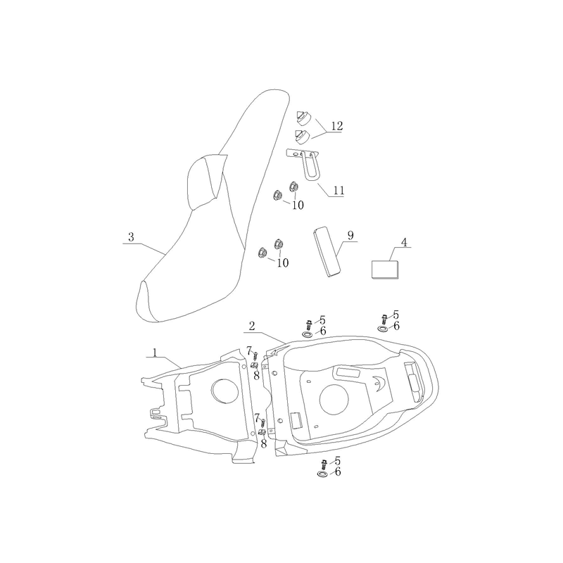 Face arrière coffre de selle pour Knight - pièce n°2