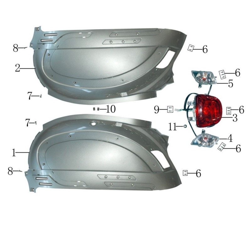 Côté gauche QT-31 Pièce NO 1