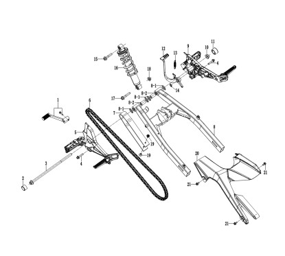 REPOSE PIED DROIT POUR MOTO BRIXTON XS125