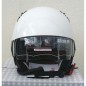 Casque jet blanc avec visière rentrante
