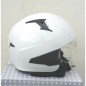 Casque jet blanc avec visière rentrante