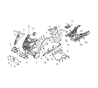 Face avant pou Blade 125CC - Pièce n°12