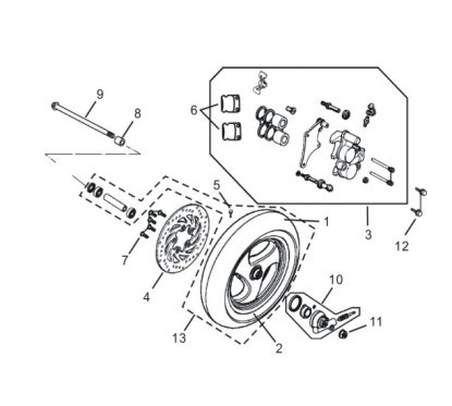 Jeu de plaquettes de frein avant pour scooter BLADE 125CC