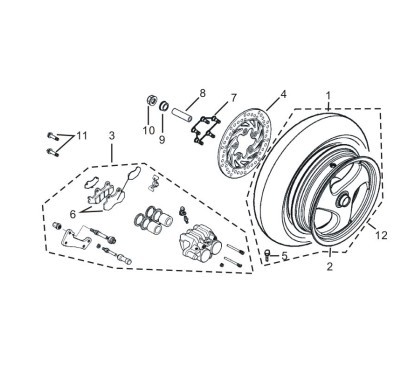 Disque de frein arrière pour Blade 125cc - Pièce no 4 
