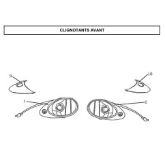 Clignotant avant droit pour scooter NEMO 125CC