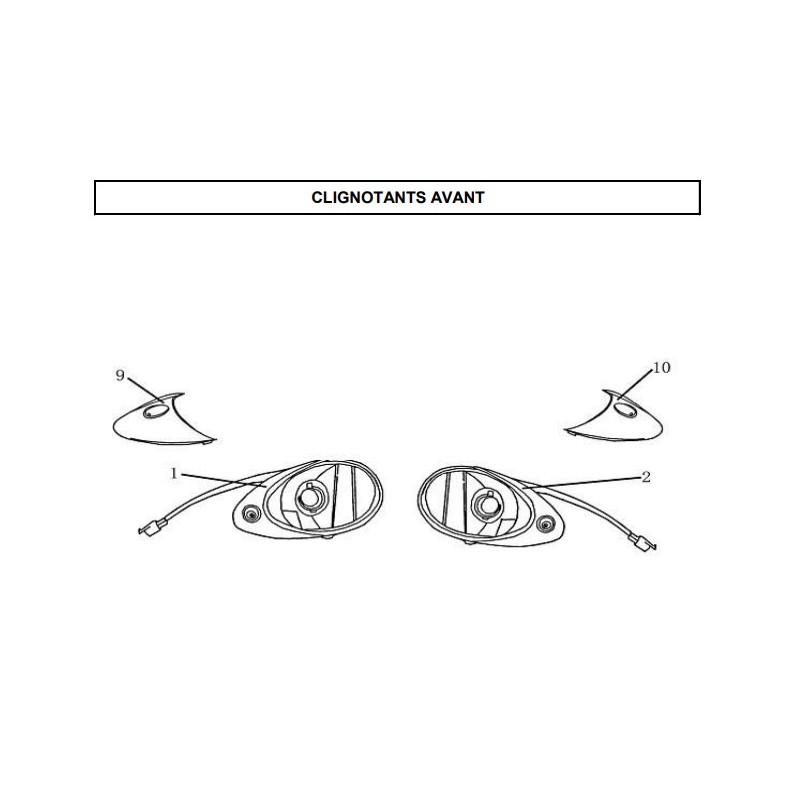 Clignotant avant droit pour scooter NEMO 125CC