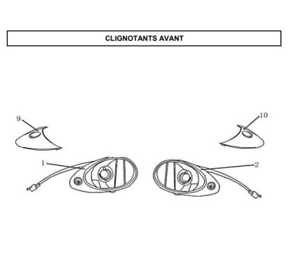 Clignotant avant droit pour scooter NEMO 125CC