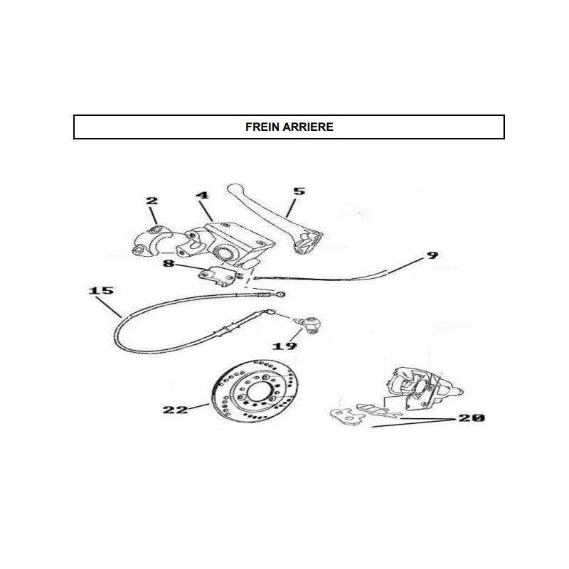 Plaquettes de frein arrière pour scooter NEMO 125CC