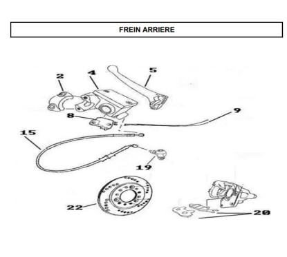 Plaquettes de frein arrière pour scooter NEMO 125CC