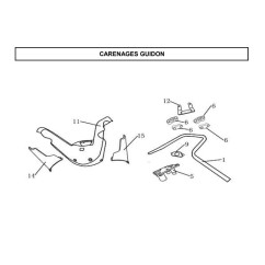 Carenage guidon pour NEMO 125 pièce no 14