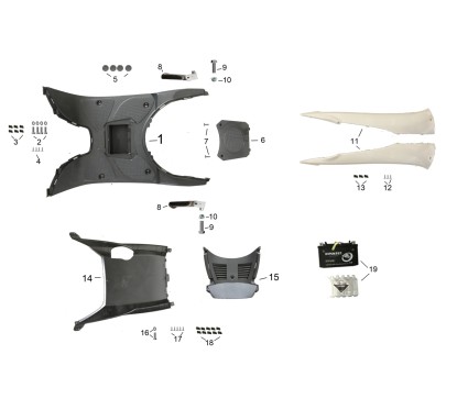 Cale pied gauche pour TS 125, pièce n°8B