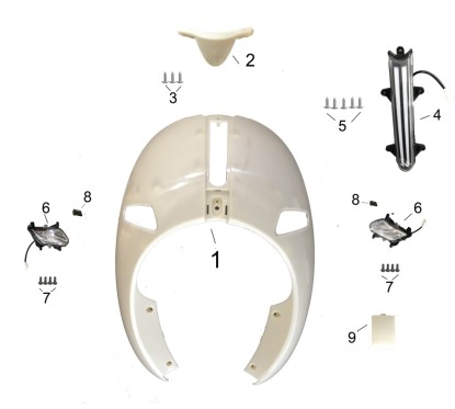 Pièce de décoration pour TS 125, pièce n°2