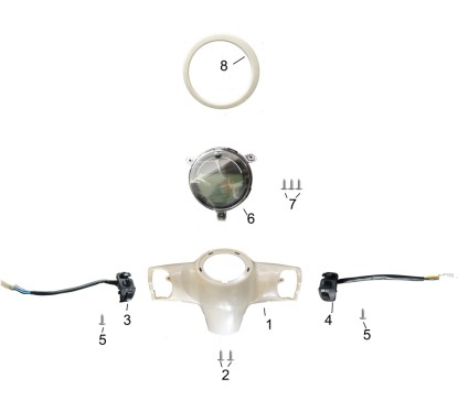 Comodo gauche pour TS 125, pièce n°3