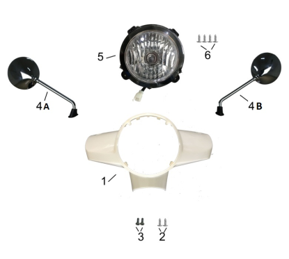 Paire de rétroviseur pour TS 125, pièce n°4