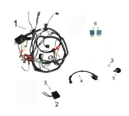 Bobine d'allumage pour TS 125, pièce n°4